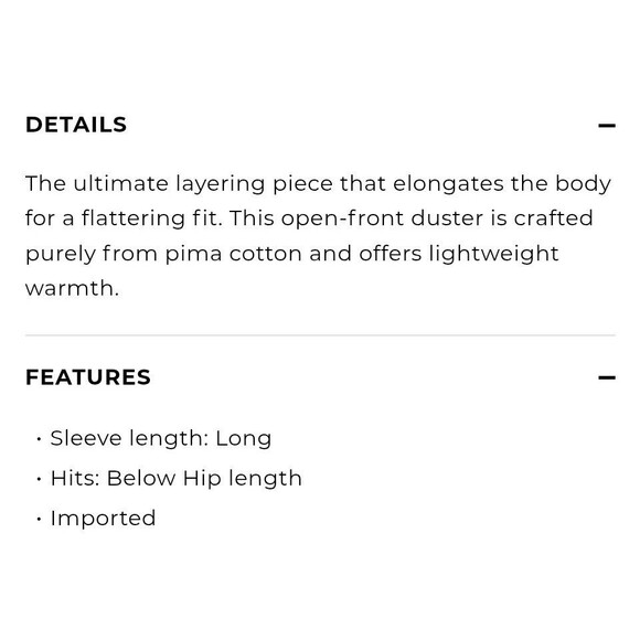 Talbots Jacquard Stripe Pima Duster Cardigan Sweater 1X - Picture 4 of 11